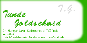 tunde goldschmid business card
